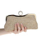 Women's Clutch Bag Elegance Luxury Shoulder Bag Ladies Wedding Evening Banquet Bridal Rhinestones Smooth Metal