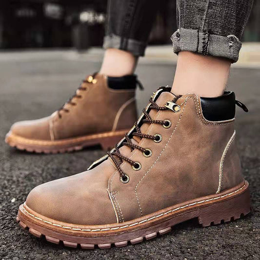 Boots Men Suede Leather Fashion Snow boots Male Work Shoes Martin Boot Large