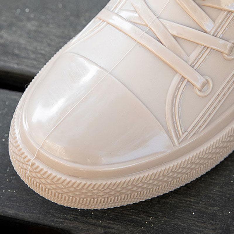 Rain Boots Short Boots Female Adult Fashion Water Shoes Wear-resistant Non-slip Waterproof Work Shoes Four Seasons Wearable Embossed Design