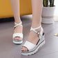 Summer Muffin Fish Head Women Sandals with Platform Sandals Wild Simple Shoes Shook with Students In