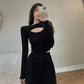 2PCS Ladies Pure Desire Suit Loose High Street Leisure Sports Two-piece Spring and Autumn Long Sleeve Sexy Loose Pants Suit