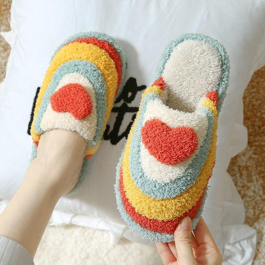 Autumn and Winter Pure Soles Cotton Shoes Indoor Dressing Plain Furry Shoes Fashion Casual Trend