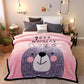 Coral Fleece Double-layer Blanket Autumn and Winter Thickening Warmth Blanket Fleece Blanket Cartoon Quilt