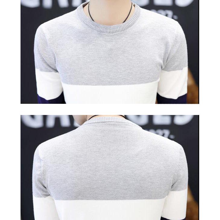 Sweater Men Pullovers Clothing Casual Autumn Winter Fashion O-neck Collars Casual Stripe Sweater