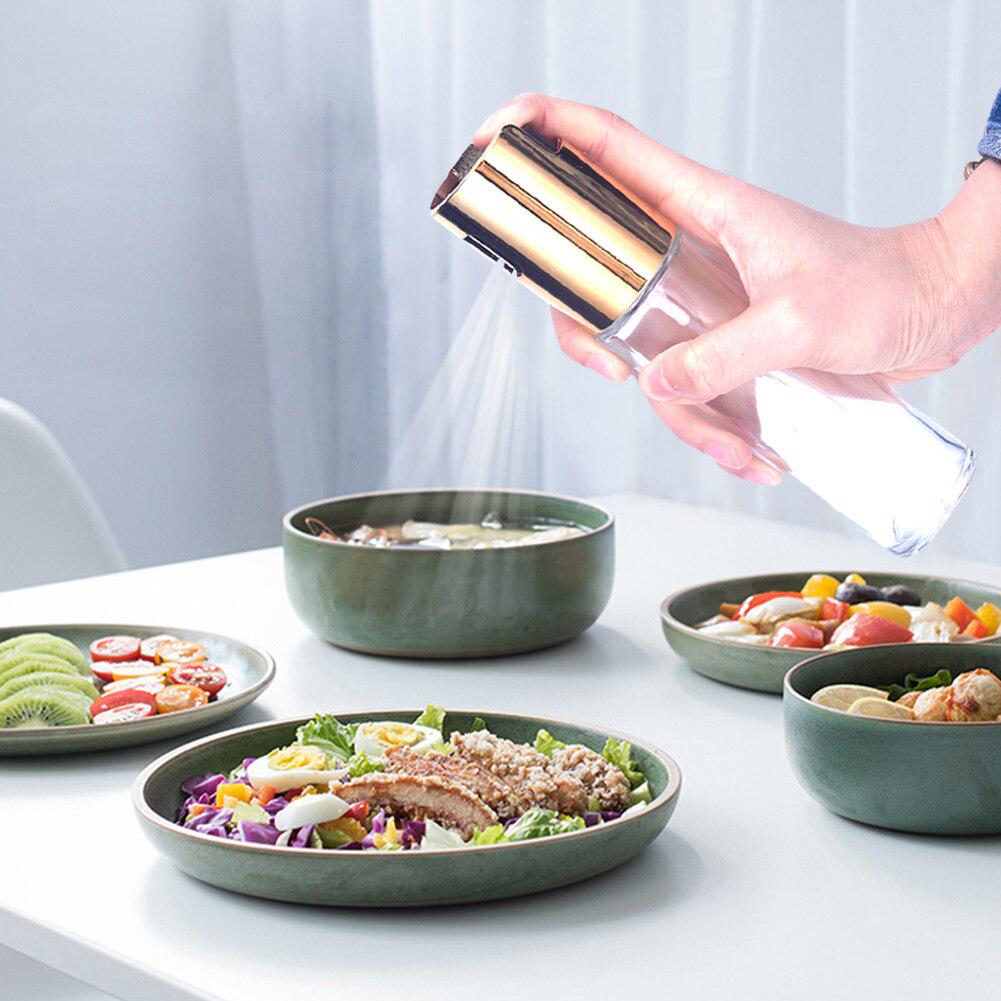 1PC Kitchen Baking Glass Olive Oil Spray Bottle Vinegar Oil Sprayer Seasoning Bottle Soy Sauce Empty Bottle for BBQ Salad
