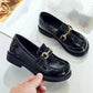Children Elegant Princess Leather Casual Shoes Kids Girls Wedding Dress Party Solid Color Shoes for Girls