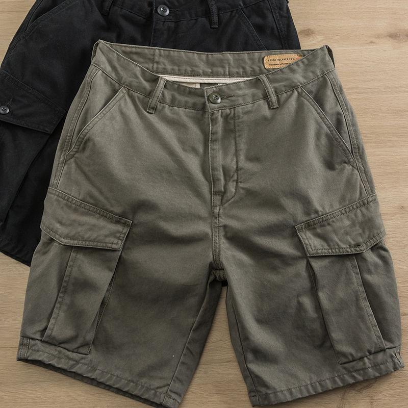 Summer Overalls Shorts Sports Five-point Pants Men's Loose Straight Multi-pocket Casual Pants
