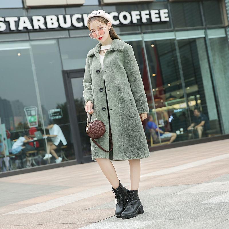 Cold warm Long sleeve fur jacket Trend Large size Fur coat Winter Woman's Cotton Wool Coat Winter