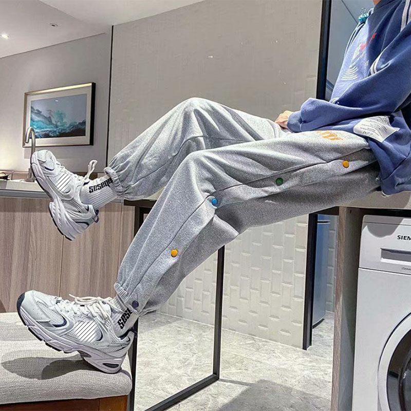 Casual Pants Men's Basketball Pants Trendy Feet All-match Korean Version of The Tide Brand Button Sports Trousers