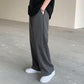 Loose Fall Trousers Spring Wide-leg Straight Cropped Casual Trousers