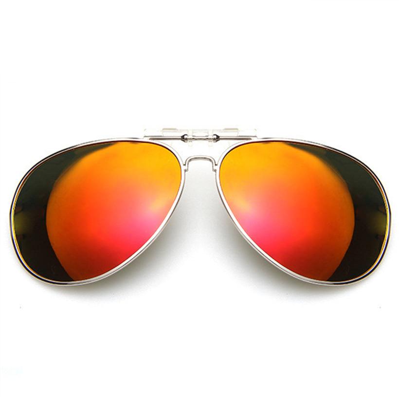Polarized Clip on Sunglasses Men Women Pilot Sun Glasses Clip Myopia Night Driving Male Eyeglasses B