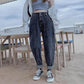 Design Harlan Jeans Female Loose Model High Waist Radish Pants Old Trousers