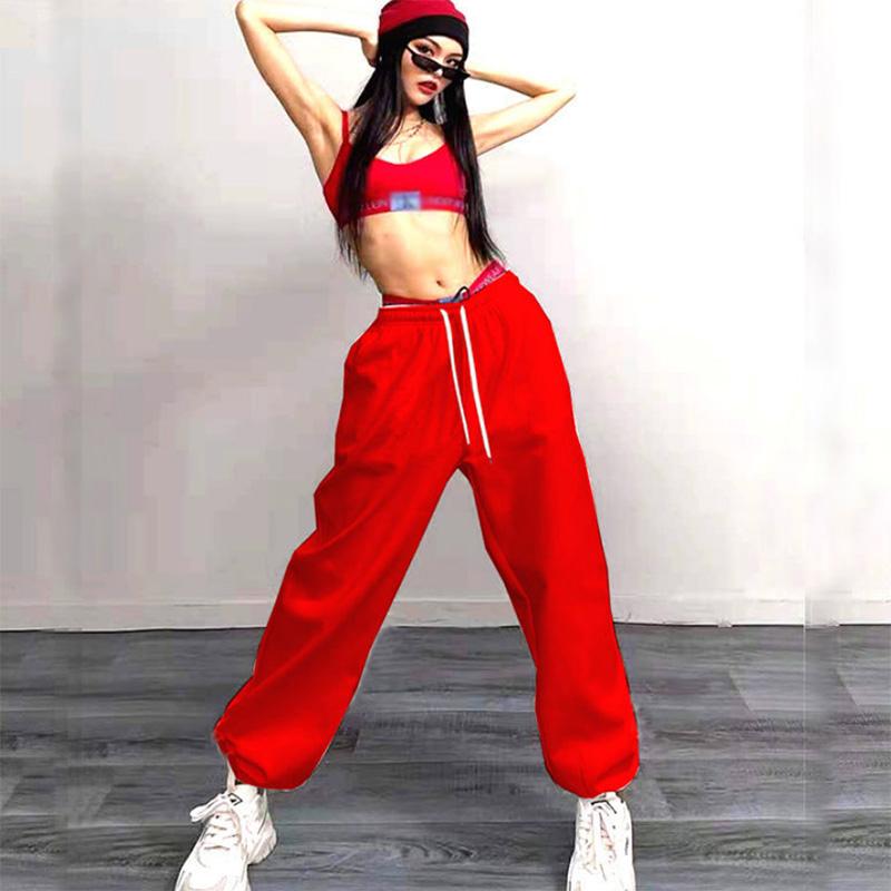 Candy Color Trousers Solid Color Casual Sports Pants Jazz Hip-hop Loose Leggings Sweatpants