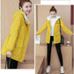 Autumn Winter Women Hooded Parka Jacket Short Thickened  Casual Loose Drawstring Windbreaker Jacket Plus Velvet Parka Coat