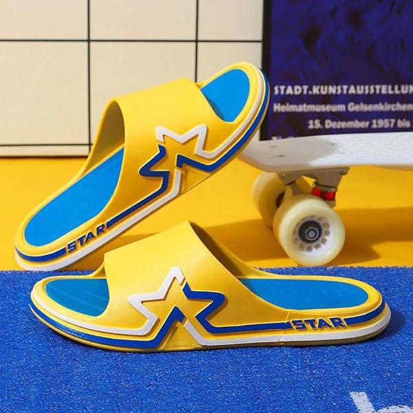 Men's Spring Large Size Indoor Soft Sole Flat Slippers Summer Outdoor Thick Heel Beach Sports Slippers