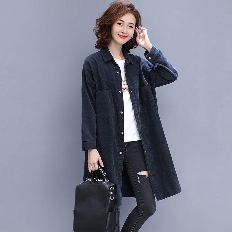 Autumn Fashion Women Coat Casual Loose Zipper Medium And Long Section Cotton Hooded Windbreaker Coat