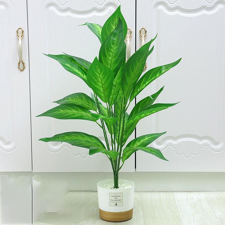 Nordic Wind Simulation Plant Bonsai  Artificial Flower Decoration Simulation Flower Green Plant Decoration Turtle Back Leaf Indoor Potted Desktop