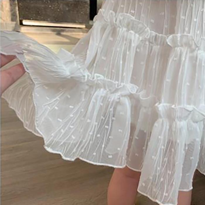 Summer Girls Princess Dress Elegant Baby Girl Dress Cake Skirt Vest Skirt Kids Girls Birthday Party Dress Toddlers Clothes