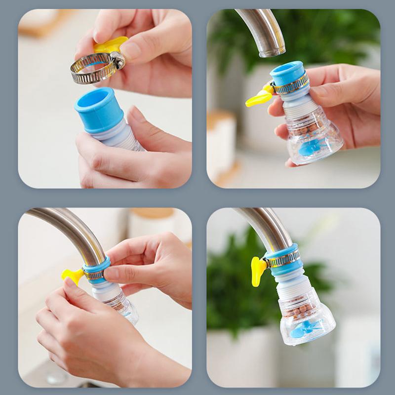 Tap Filter Rotatable Household Kitchen Splash-proof Shower Nozzle Water-saving Device Swivel Water Saving Tap Aerator Diffuser Faucet Filter Connector