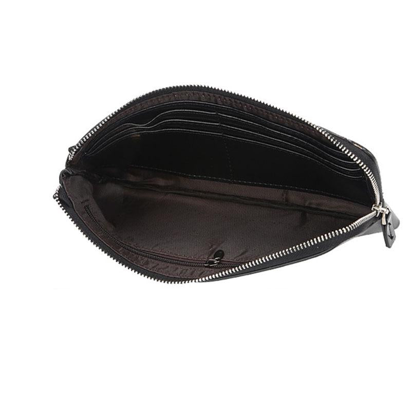 Long Wallet Men Anti-theft Multi-function Woven Card Holder Clutch Bag Purse Hand-held Wallet