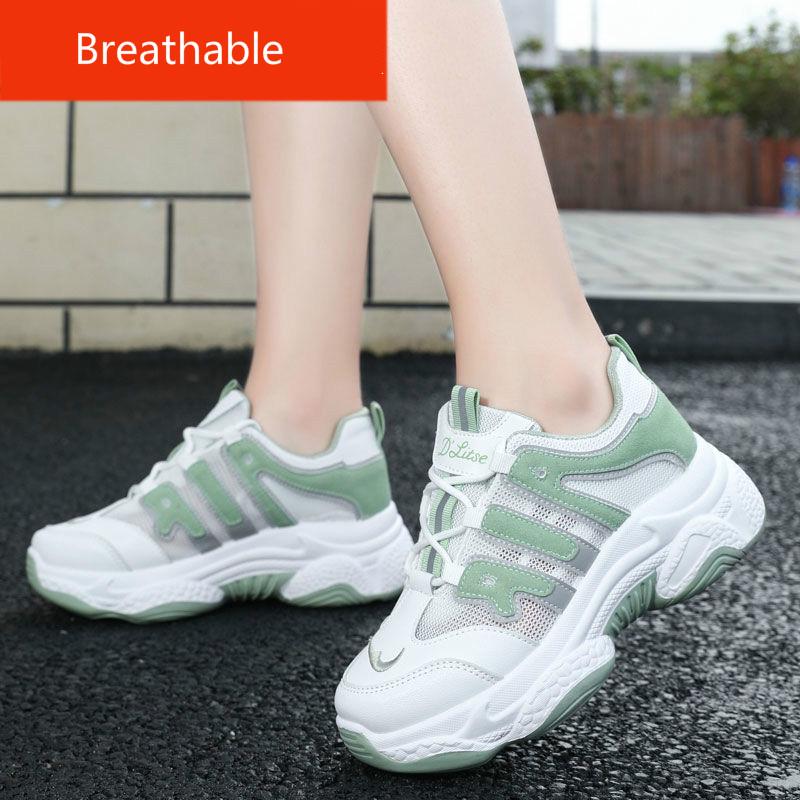 Daddy Shoes Summer Breathable Wild Hollow Thick Bottom Net Red Sports Casual Women's Shoes