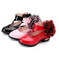 Children's Leather Shoes Girls' Spring and Summer Leather Shoes Princess Shoes Solid Color Big Flower Soft Soled Performance Shoes