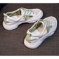 Small White Shoes Hollow Contrast Color Women's Casual Toe Sports Sandals Flat High Shoes