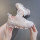 Daddy Shoes Female Ins Tide Korean Version of Breathable Mesh Rhinestone All-match Thick-soled Casual Sports Shoes