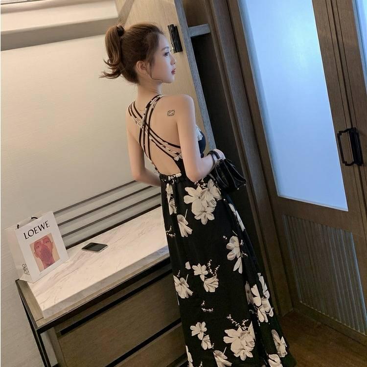 Floral Print Summer Beach Dress Women Sexy Flower Print V-neck Off Shoulder Long Maxi Dress Vestido