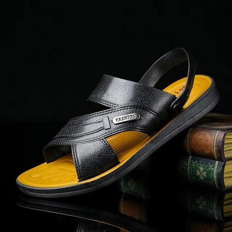 Men's Beach Sandals Summer Thick Sole Non-Slip Breathable Casual Shoes