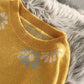 Autumn and Winter Loose Flower Jacquard Sweater Women's Pullover Round Neck Sweater