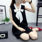 Chiffon Big Bow Vest Large Size M-XXXXL Women's Summer Dress Sleeveless Round Neck Knee-length Daily Wear Office Dating Party Workplace