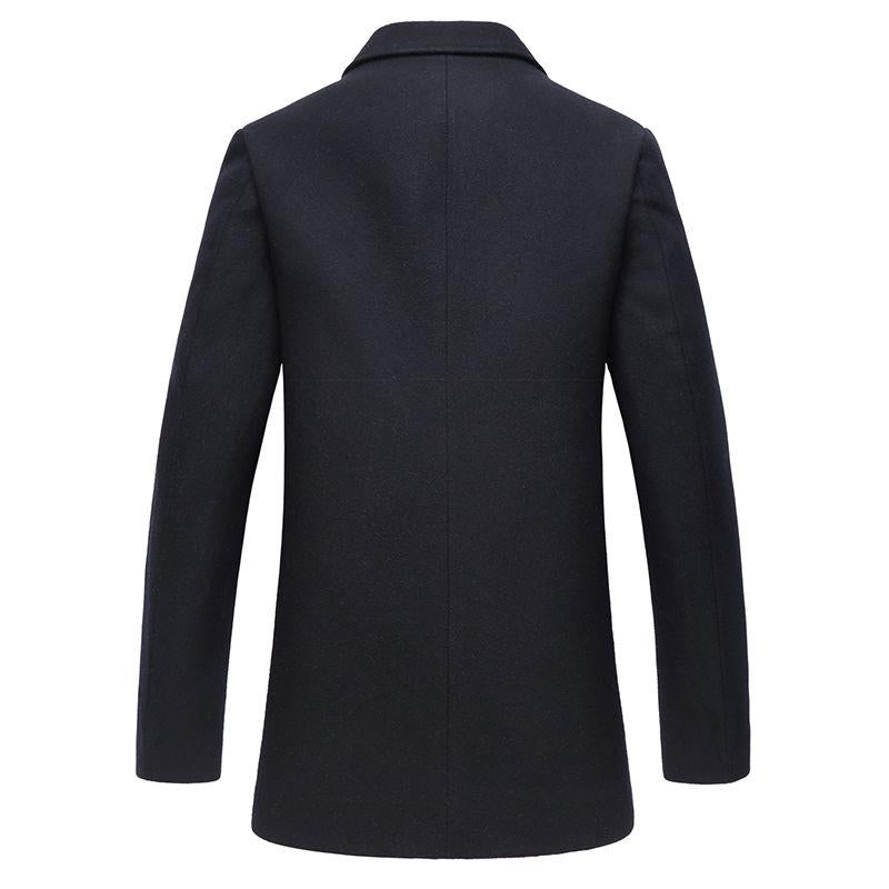 Medium and Long Section Woolen Coat Large Size Windbreaker Men's Clothes Autumn and Winter