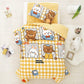 Fall/Winter Double-sided Milk Velvet Three-piece Quilt for Kindergarten Children's Nap Quilt Plus Velvet Thick Quilt Cover Removable and Washable