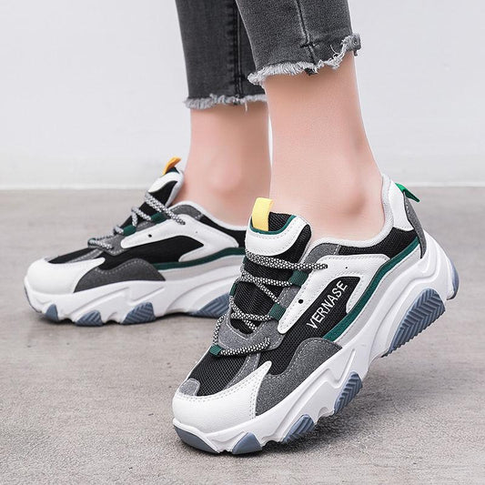 Daddy Shoes Summer Breathable Wild Hollow Thick Bottom Net Red Sports Casual Women's Shoes