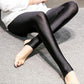 Plus Fertilizer Plus Velvet Gloss Pants Leggings Women's Outer Wear Thin Women Winter Warmth Stepping on The Feet and Self-cultivation