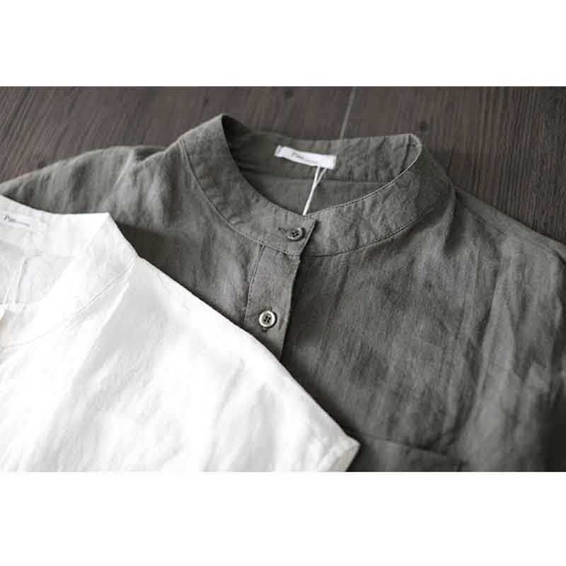 Summer Solid Color Loose Large Size Sleeveless Stand Collar T-Shirt Top Pullover Shirt