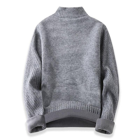 Autumn and Winter Men's Round Neck Sweater Thickened Warmth Pullover Sweater Youth Top