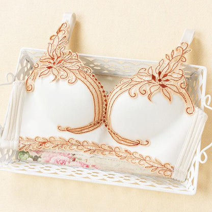 Big Size Bra for Women Bra Underwired Gather Sexy Lace Underwear Breathable Big Cup Push Up Bra