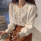 Autumn Small Fresh Embroidered Knitted Cardigan Long-sleeved Jacket Sweet Wild Sweater Women