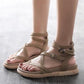 All-match Word Buckle Clip-on Sandals Women's Summer Thick-soled Platform Shoes Women's Flat Roman Shoes