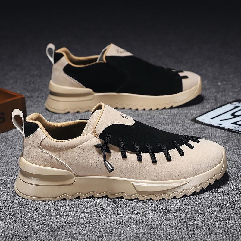 Spring Board Shoes Men's Trend Students Casual All-match Breathable Leather Shoes Men's Shoes Men's Summer
