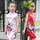 Children Dress Children's Tang Suit Girls Summer Thin Dress Cheongsam Printed Floral Cheongsam Chinese Style Sleeveless Dress