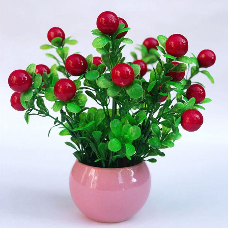 Artificial Flower Ceramic Set Fake Flowers Small Potted Plants Home Decorations Wedding Decoration Decorations Floral Art