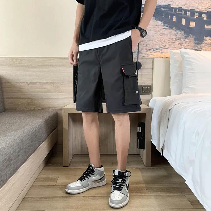 Men's Summer Sports Overalls Shorts Loose Loose All-match Casual Five-point Pants Thin Breathable Sweat-absorbing Sports Shorts