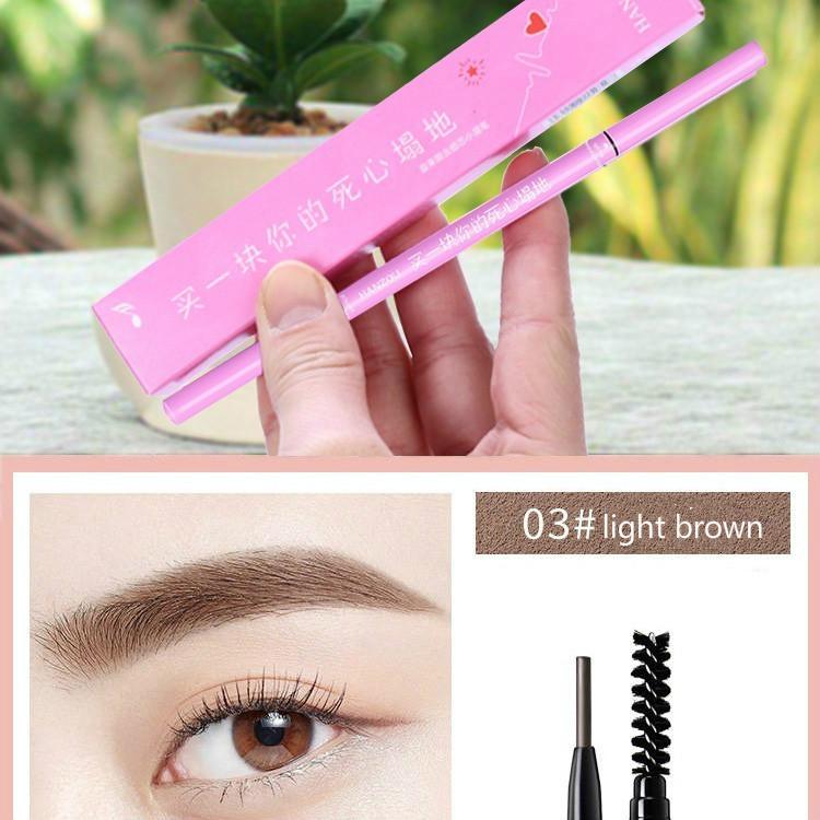 Women's Super Fine Double Eyebrow Pencil Super Waterproof and Sweatproof Natural Lasting Eyebrows