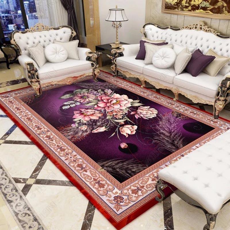 High Quality European Carpets for Living Room Anti-Slip Sofa Floor Mat Home Hotel Bedroom Area Rugs