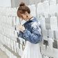 Spring and Autumn Three-dimensional Flower Embroidery Chain Tassel Loose Bat Sleeve Denim Short Jacket Women