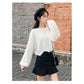 8 Colors Cute Long Latern Sleeve Knitted Shirt O-neck Loose Blouse Simple Color Sweaters