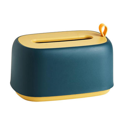 Tissue Box Multipurpose Tissue Box Cover Napkin Holder Home Office Remote Control Storage Wipes Box Desk Organizer Built-in Spring for Convenience